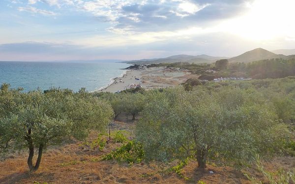 Ammolofoi Beach in Nea Peramos, Kavala, Greece