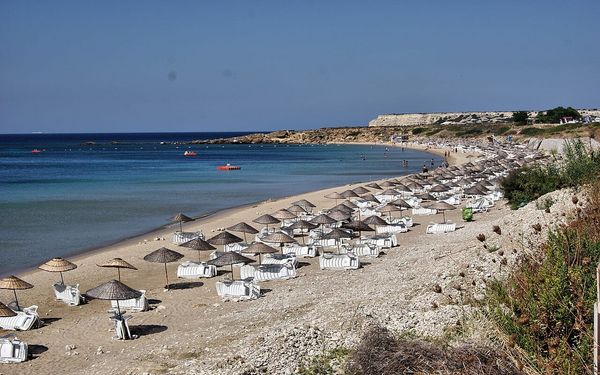 Ayazma Beach in Bozcaada, Çanakkale, Turkey