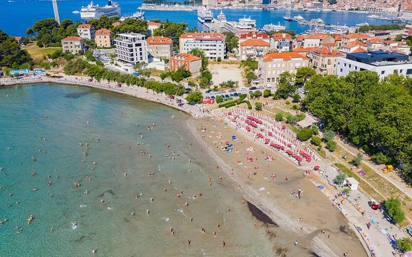 Bačvice Beach in Split, Croatia