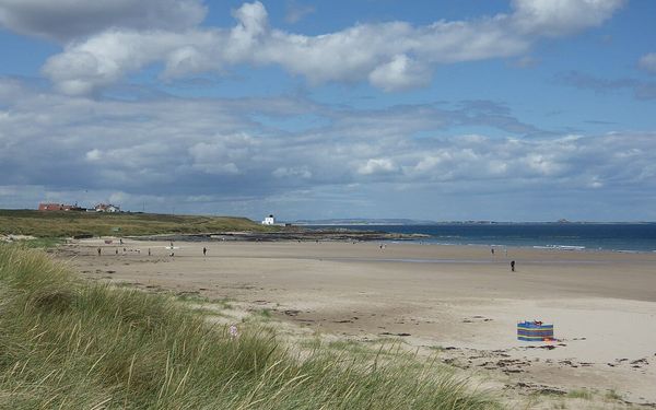 Bamburgh Beach in Northumberland, United Kingdom