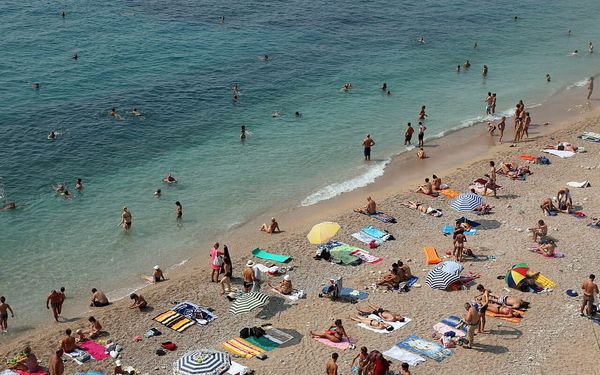 Banje Beach in Dubrovnik, Croatia