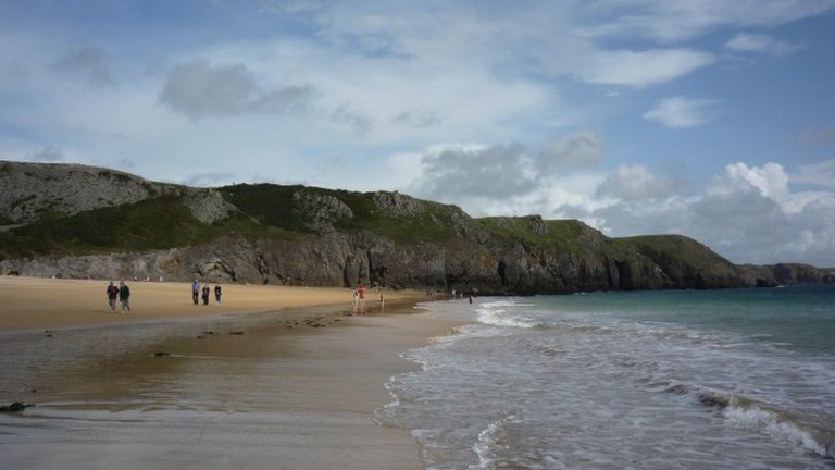 Barafundle Bay in Pembrokeshire, Wales, United Kingdom