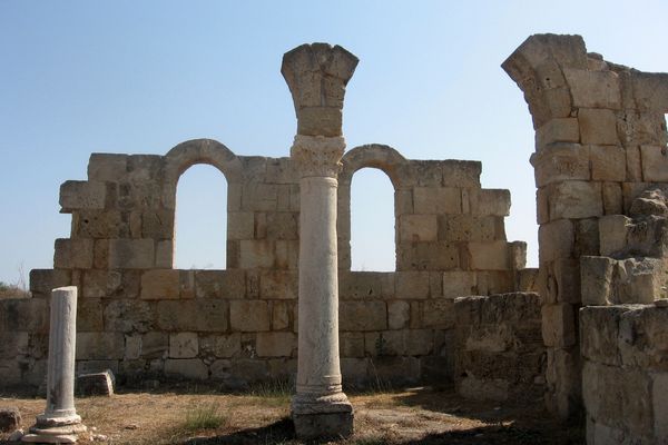 Bedis Beach (Salamis) in Ancient Salamis, Famagusta, Cyprus