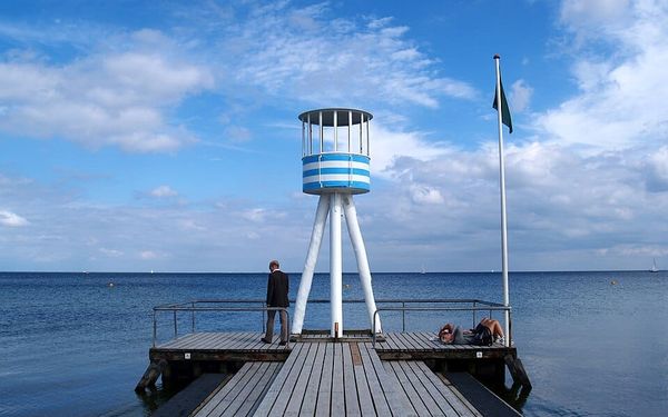 Bellevue Beach in Klampenborg, Copenhagen, Denmark