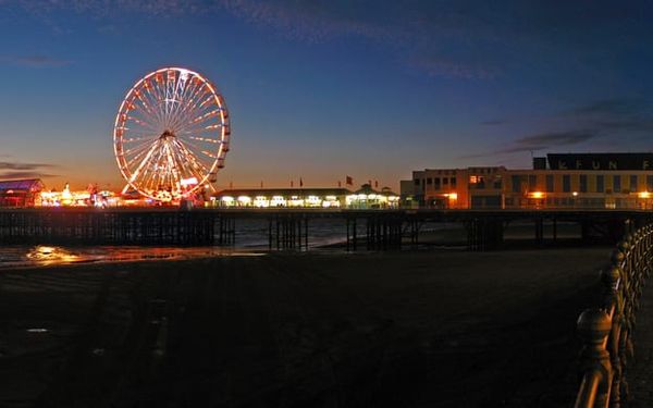 Blackpool Beach in Blackpool, Lancashire, United Kingdom