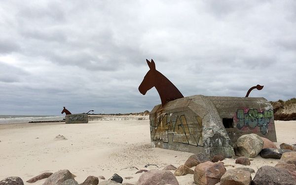 Blåvand Beach in Blåvand, Jutland, Denmark