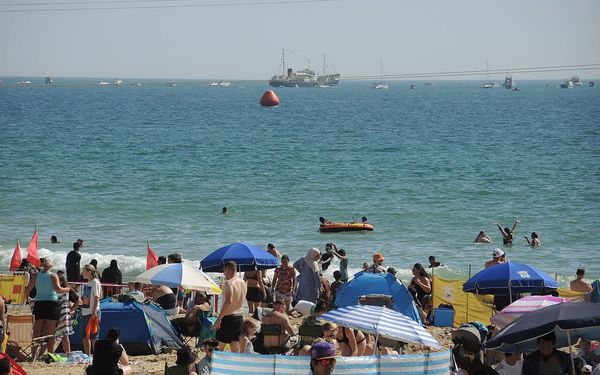 Bournemouth Beach in Bournemouth, Dorset, United Kingdom
