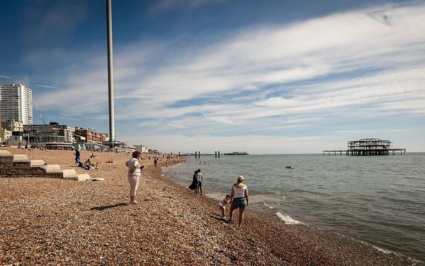 Brighton Beach in Brighton, East Sussex, United Kingdom