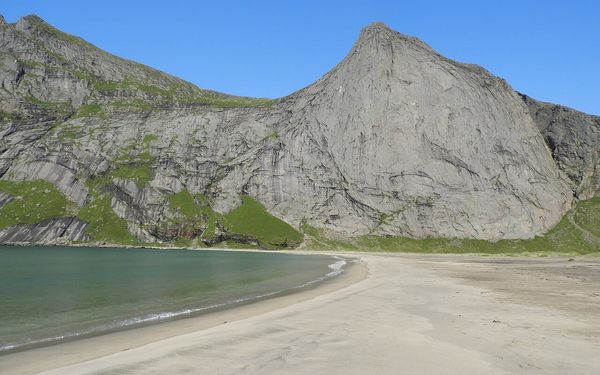 Bunes Beach in Moskenesøya, Lofoten, Norway
