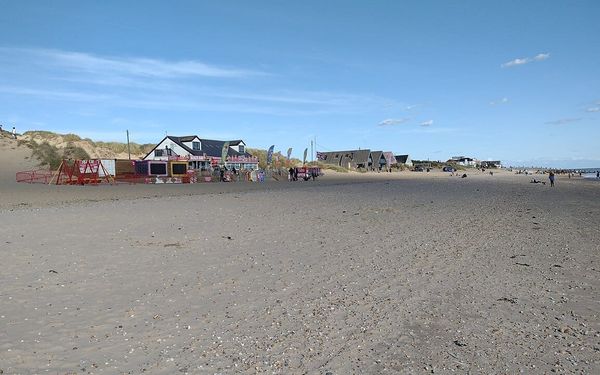 Camber Sands in Camber, East Sussex, United Kingdom