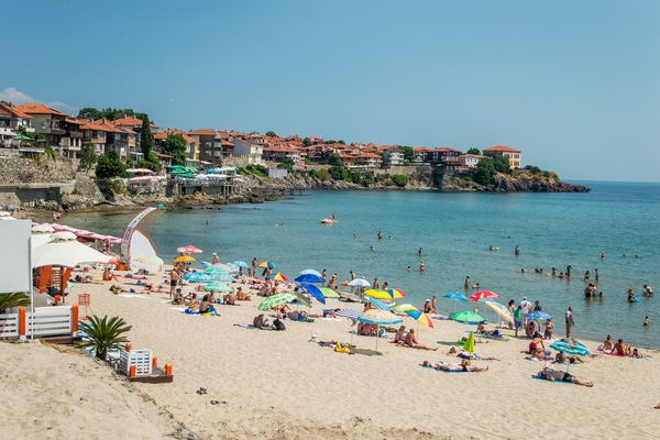 Sozopol Central Beach in Sozopol Old Town, Bulgaria