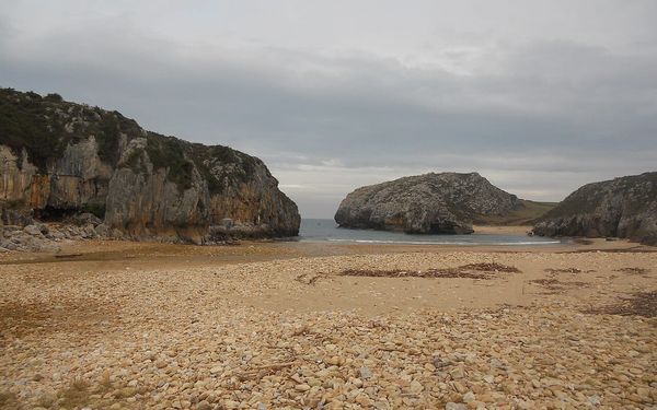 Playa de Cuevas del Mar in Nueva de Llanes, Asturias, Spain