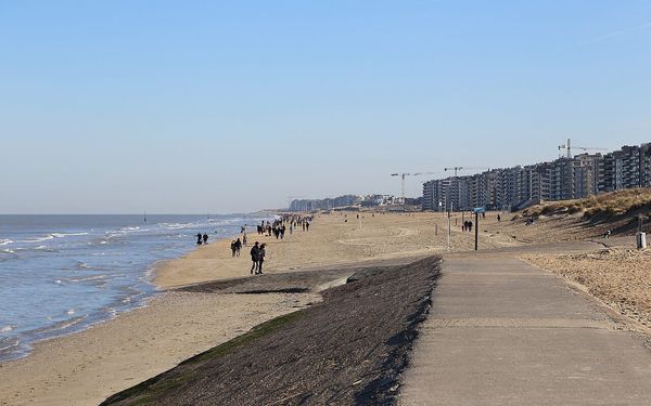 De Panne Beach in West Flanders, Belgium