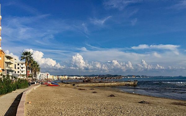 Durrës Beach in Durrës, Albania
