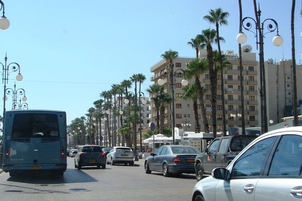 Finikoudes Beach in Larnaca, Cyprus
