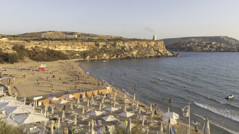Golden Bay in Northern Region (Mellieħa), Malta