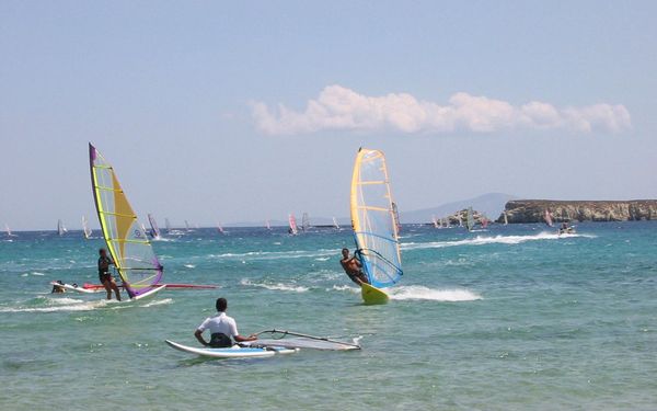 Golden Beach (Chrissi Akti) in Paros, Cyclades, Greece