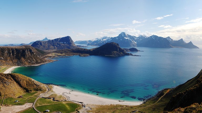 Haukland Beach in Nordland (Lofoten Islands), Norway