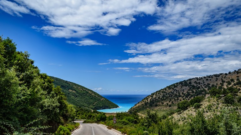 Kakomë Bay in Vlorë County (Sarandë), Albania