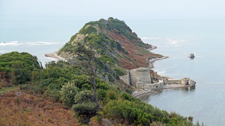 Cape of Rodon Beach in Durrës County, Albania
