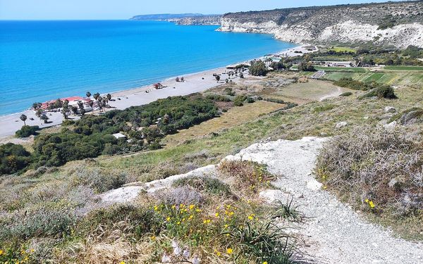 Kourion Beach in Episkopi, Limassol, Cyprus
