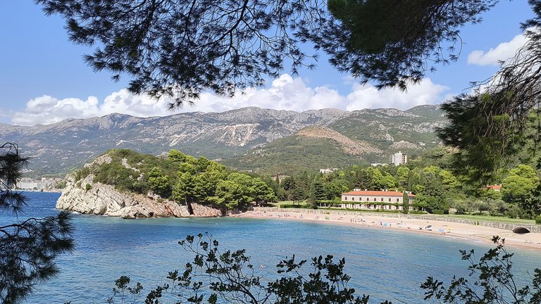 Queen's Beach (Miločer) in Budva (Sveti Stefan), Montenegro