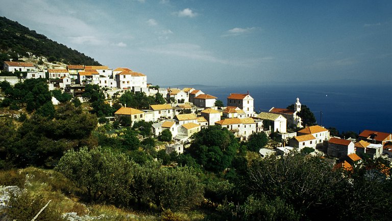 Lučišća Beach in Hvar Island, Croatia