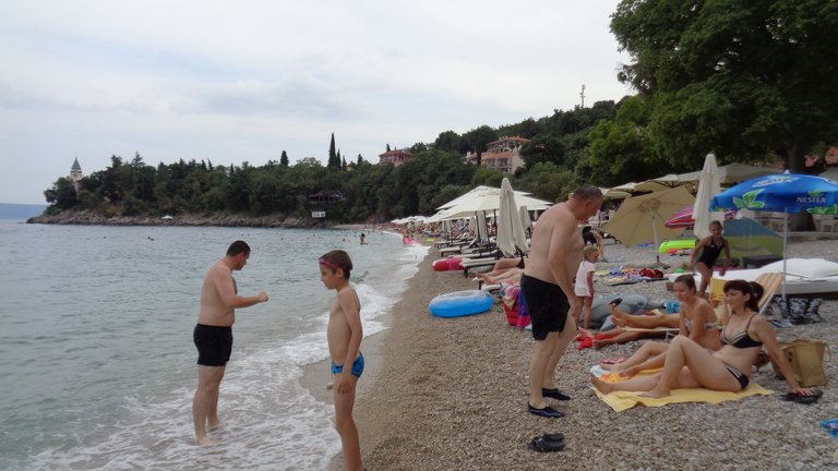 Medveja Beach in Kvarner (Opatija Riviera), Croatia