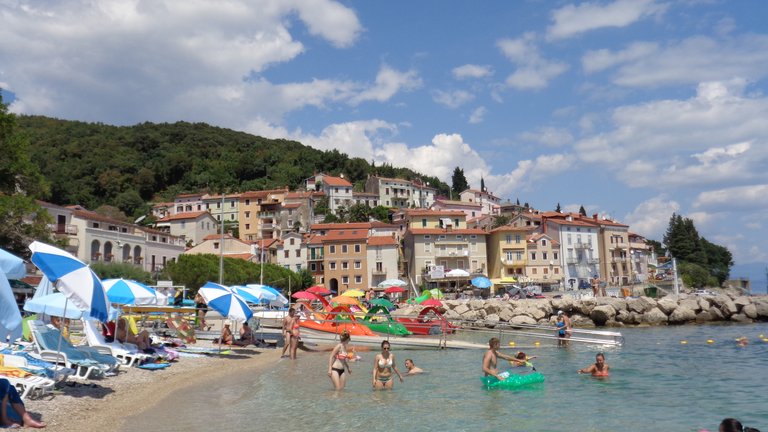 Sipar Beach (Mošćenička Draga) in Kvarner (Opatija Riviera), Croatia
