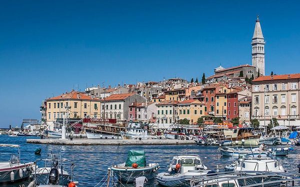 Mulini Beach in Rovinj, Istria, Croatia