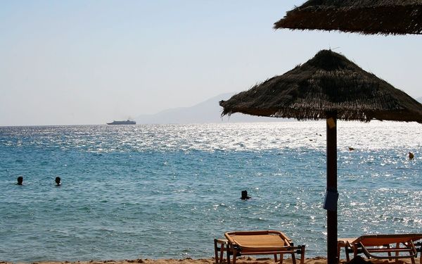 Mylopotas Beach in Ios, Greece