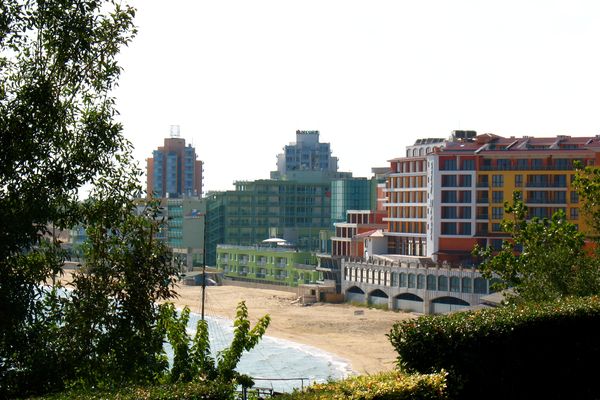 Nesebar South Beach in Nesebar, Burgas Province, Bulgaria