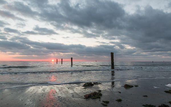 Norderney Weststrand in East Frisian Islands, Germany