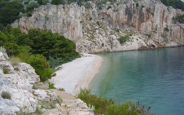 Nugal Beach in Makarska Riviera, Croatia