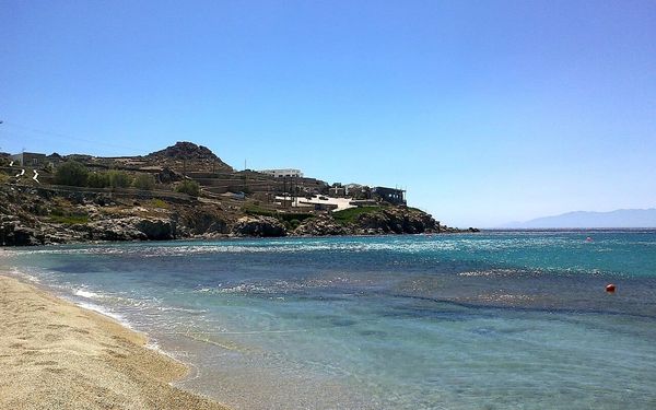 Paradise Beach (Kalamopodi) in Mykonos, Cyclades, Greece