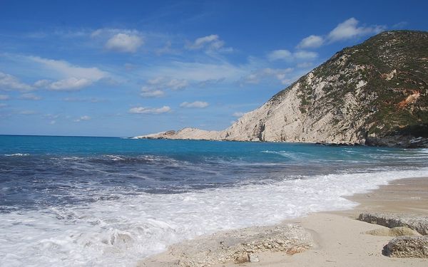 Petani Beach in Paliki, Kefalonia, Greece