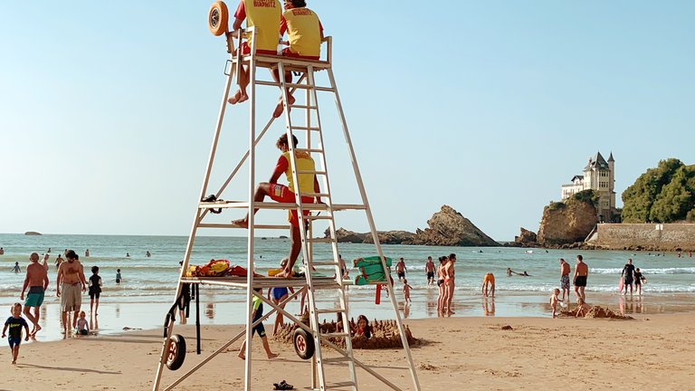 Plage de la Cote des Basques in Biarritz, France