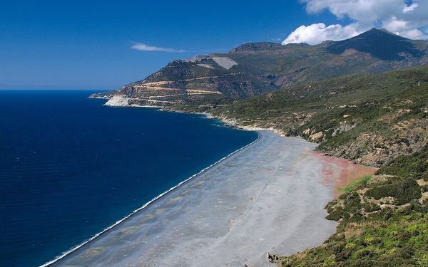 Plage de Nonza in Nonza, Cap Corse, Corsica, France