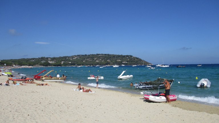 Pampelonne Beach (St. Tropez) in Provence-Alpes-Côte d'Azur (Ramatuelle), France
