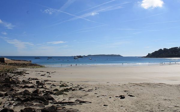 Plage de Trestraou in Côte de Granit Rose, Brittany, France