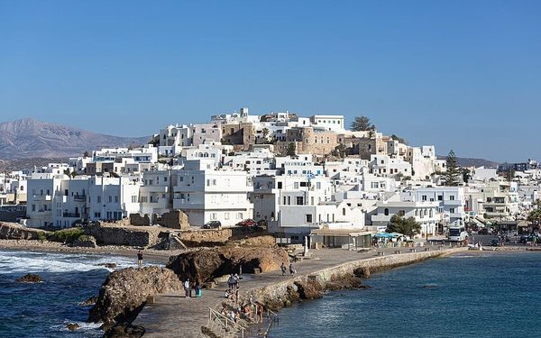 Plaka Beach in Naxos, Cyclades, Greece