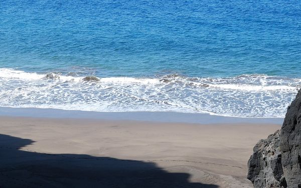 Playa de Güigüí in La Aldea, Gran Canaria, Spain