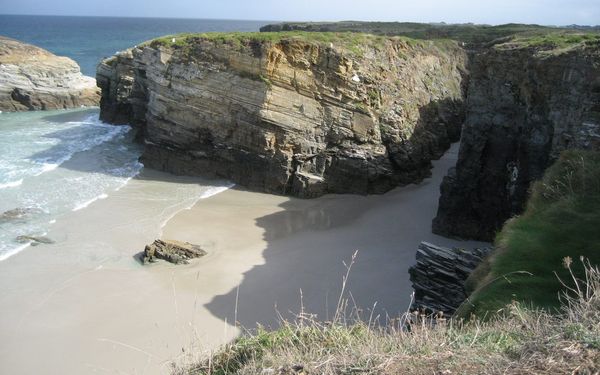 Playa de las Catedrales in Ribadeo, Galicia, Spain