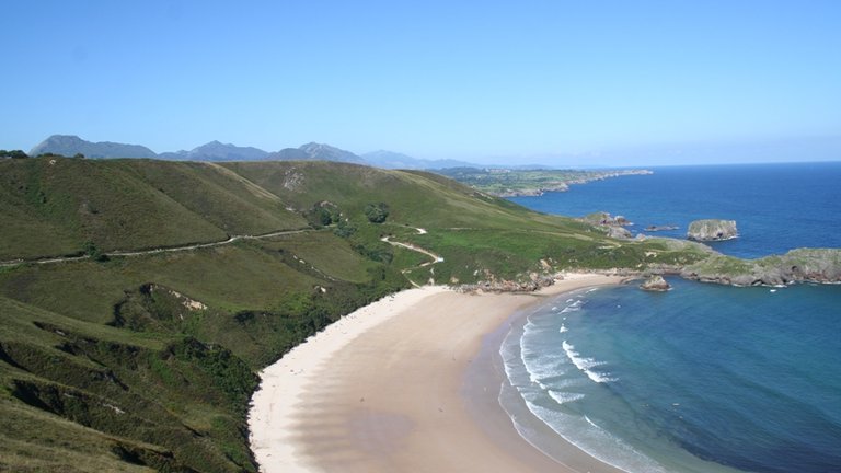 Torimbia Beach in Asturias (Llanes), Spain