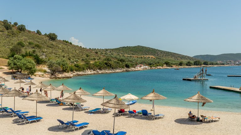 Monastery Beach in Vlorë County (Sarandë), Albania