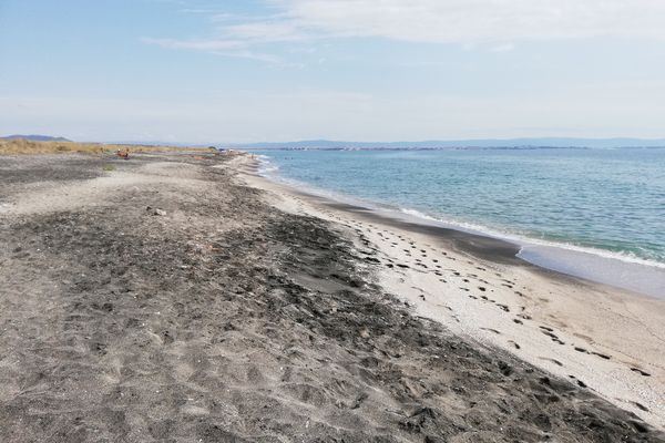 Pomorie East Beach in Pomorie Old Town, Bulgaria