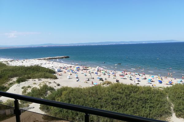 Pomorie South Beach in Pomorie, Bulgaria