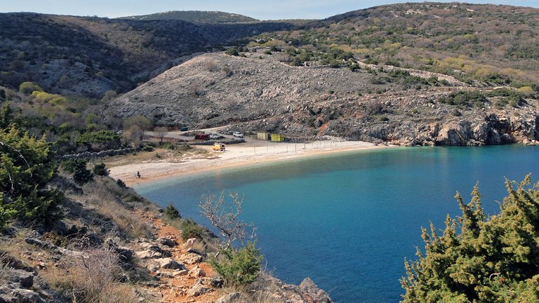 Potošće Beach in Krk Island, Croatia