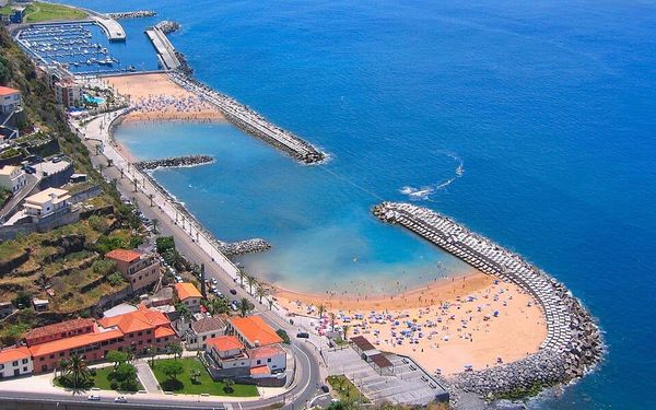 Praia da Calheta in Calheta, Madeira, Portugal