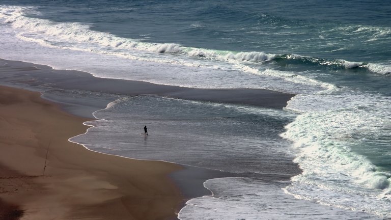 Praia da Foz do Arelho in Silver Coast (Óbidos), Portugal